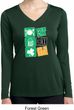 Ladies Shirt Eat Drink Be Irish Dry Wicking Long Sleeve Tee T-Shirt