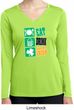 Ladies Shirt Eat Drink Be Irish Dry Wicking Long Sleeve Tee T-Shirt