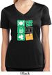 Ladies Shirt Eat Drink Be Irish Moisture Wicking V-neck Tee