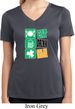 Ladies Shirt Eat Drink Be Irish Moisture Wicking V-neck Tee