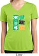 Ladies Shirt Eat Drink Be Irish Moisture Wicking V-neck Tee