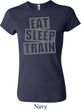 Ladies Shirt Eat Sleep Train Crewneck Tee T-Shirt