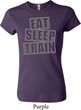 Ladies Shirt Eat Sleep Train Crewneck Tee T-Shirt