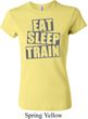 Ladies Shirt Eat Sleep Train Crewneck Tee T-Shirt