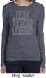 Ladies Shirt Eat Sleep Train Long Sleeve Tee T-Shirt
