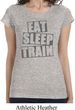 Ladies Shirt Eat Sleep Train Longer Length Tee T-Shirt