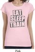 Ladies Shirt Eat Sleep Train Longer Length Tee T-Shirt