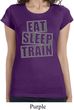 Ladies Shirt Eat Sleep Train Longer Length Tee T-Shirt