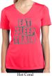 Ladies Shirt Eat Sleep Train Moisture Wicking V-neck Tee
