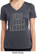 Ladies Shirt Eat Sleep Train Moisture Wicking V-neck Tee