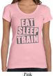 Ladies Shirt Eat Sleep Train Scoop Neck Tee T-Shirt