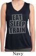Ladies Shirt Eat Sleep Train Sleeveless Moisture Wicking Tee