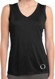 Ladies Shirt Enso Bottom Print Sleeveless Moisture Wicking Tee T-Shirt