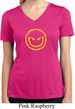 Ladies Shirt Evil Smiley Face Moisture Wicking V-neck Tee T-Shirt