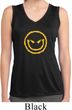 Ladies Shirt Evil Smiley Face Sleeveless Moisture Wicking Tee T-Shirt