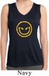 Ladies Shirt Evil Smiley Face Sleeveless Moisture Wicking Tee T-Shirt