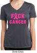 Ladies Shirt F*CK Cancer Moisture Wicking V-neck Tee T-Shirt