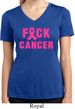 Ladies Shirt F*CK Cancer Moisture Wicking V-neck Tee T-Shirt