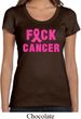 Ladies Shirt F*CK Cancer Scoop Neck Tee T-Shirt