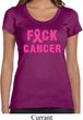 Ladies Shirt F*CK Cancer Scoop Neck Tee T-Shirt
