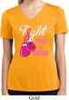 Ladies Shirt Fight For a Cure Moisture Wicking V-neck Tee T-Shirt