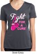 Ladies Shirt Fight For a Cure Moisture Wicking V-neck Tee T-Shirt