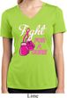 Ladies Shirt Fight For a Cure Moisture Wicking V-neck Tee T-Shirt