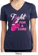 Ladies Shirt Fight For a Cure Moisture Wicking V-neck Tee T-Shirt