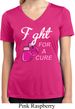 Ladies Shirt Fight For a Cure Moisture Wicking V-neck Tee T-Shirt