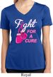Ladies Shirt Fight For a Cure Moisture Wicking V-neck Tee T-Shirt