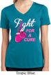 Ladies Shirt Fight For a Cure Moisture Wicking V-neck Tee T-Shirt