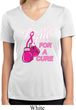 Ladies Shirt Fight For a Cure Moisture Wicking V-neck Tee T-Shirt