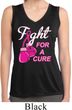 Ladies Shirt Fight For a Cure Sleeveless Moisture Wicking Tee T-Shirt