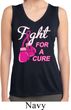 Ladies Shirt Fight For a Cure Sleeveless Moisture Wicking Tee T-Shirt