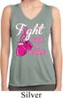 Ladies Shirt Fight For a Cure Sleeveless Moisture Wicking Tee T-Shirt