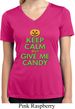 Ladies Shirt Give Me Candy Moisture Wicking V-neck Tee T-Shirt