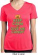 Ladies Shirt Give Me Candy Moisture Wicking V-neck Tee T-Shirt
