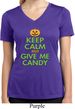 Ladies Shirt Give Me Candy Moisture Wicking V-neck Tee T-Shirt