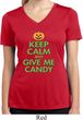 Ladies Shirt Give Me Candy Moisture Wicking V-neck Tee T-Shirt