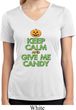 Ladies Shirt Give Me Candy Moisture Wicking V-neck Tee T-Shirt