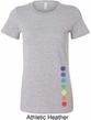 Ladies Shirt Glowing Chakras Bottom Print Longer Length Tee T-Shirt