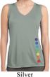 Ladies Shirt Glowing Chakras Bottom Print Sleeveless Dry Wicking Tee