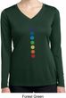Ladies Shirt Glowing Chakras Dry Wicking Long Sleeve Tee T-Shirt