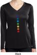 Ladies Shirt Glowing Chakras Dry Wicking Long Sleeve Tee T-Shirt