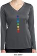 Ladies Shirt Glowing Chakras Dry Wicking Long Sleeve Tee T-Shirt