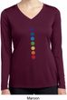 Ladies Shirt Glowing Chakras Dry Wicking Long Sleeve Tee T-Shirt