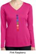Ladies Shirt Glowing Chakras Dry Wicking Long Sleeve Tee T-Shirt