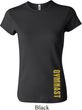 Ladies Shirt Gold Shimmer Gymnast Bottom Print Crewneck Tee T-Shirt