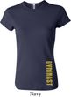 Ladies Shirt Gold Shimmer Gymnast Bottom Print Crewneck Tee T-Shirt
