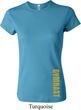Ladies Shirt Gold Shimmer Gymnast Bottom Print Crewneck Tee T-Shirt